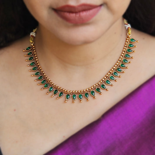Necklace - Green with earrings