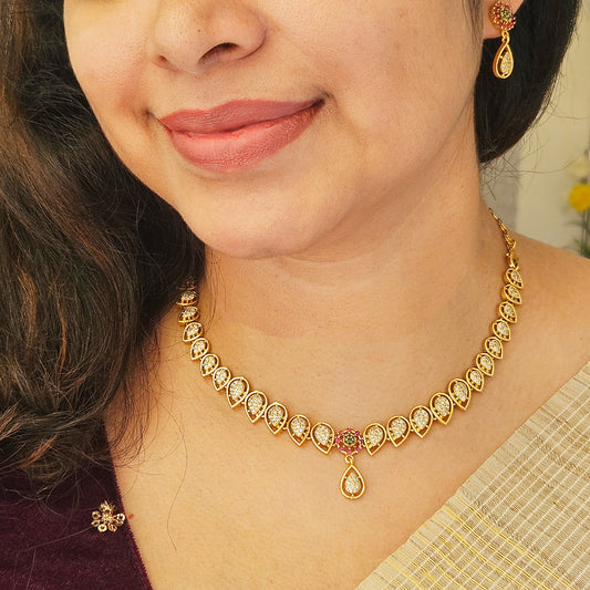 AD stone necklace set