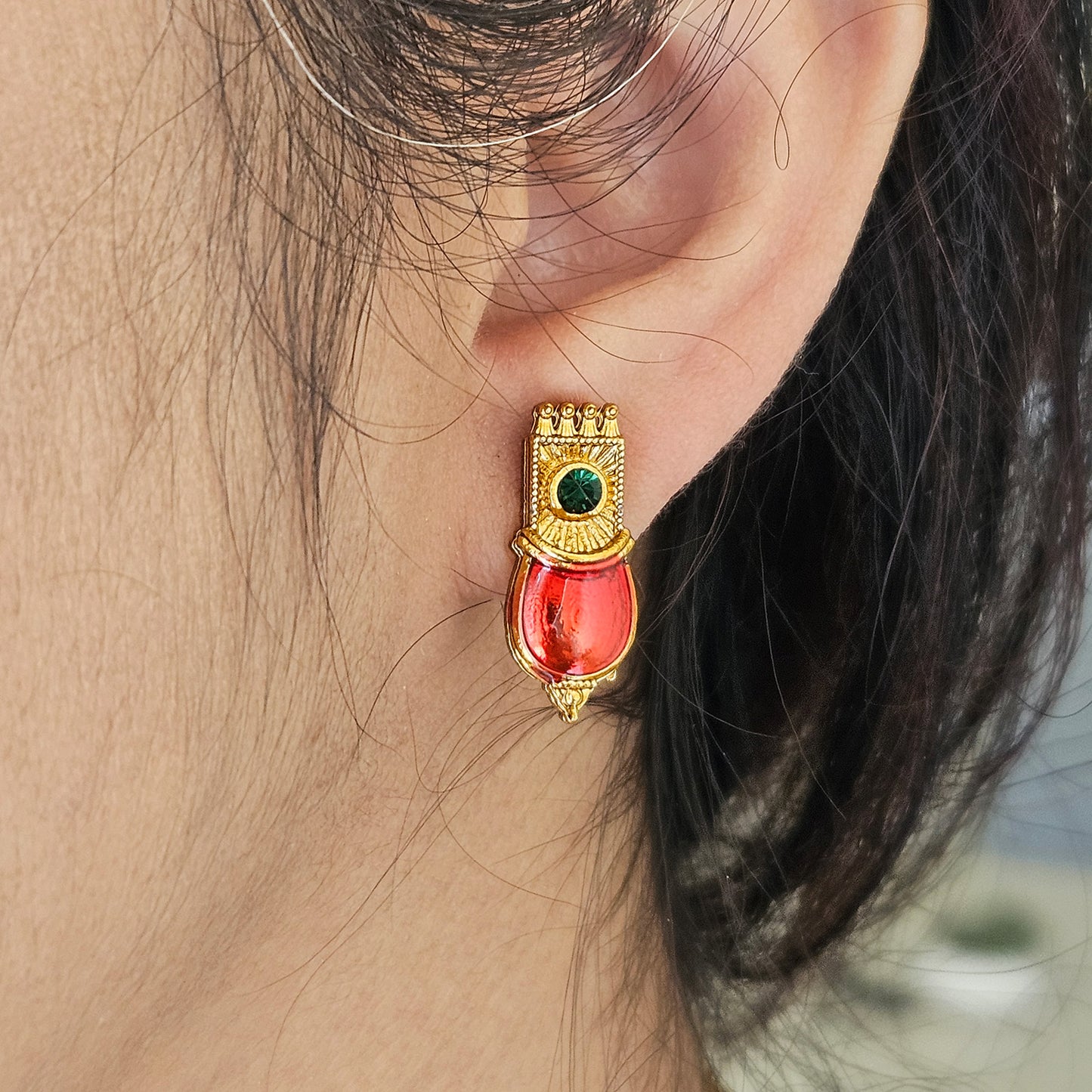 Nagapadam necklace red