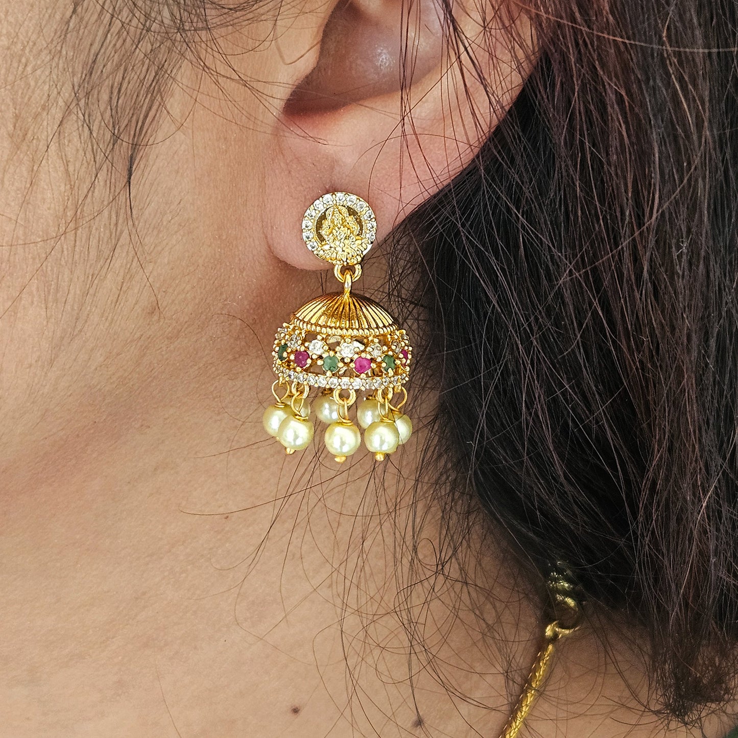 Attige Lakshmi Premium quality with Jhumkas